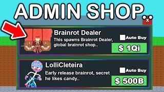 Starting Over Using ADMIN ONLY SHOP in Steal a Brainrot..