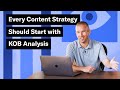Every Content Strategy Should Start With KOB Analysis
