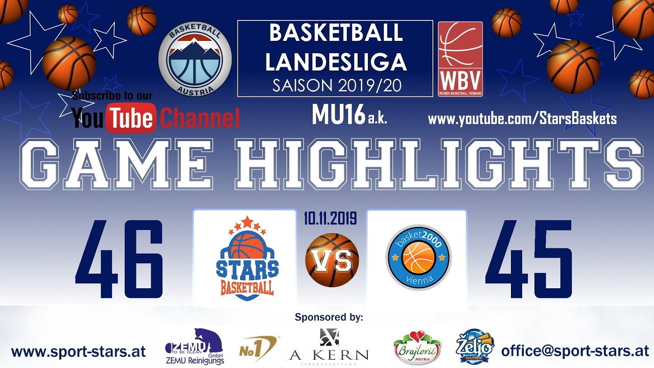 Basket2000 Vienna - BC DSG Gumpendorf - STARS/2 a.K. So., 10.11.2019 
