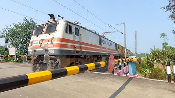 Furious Fastest Locomotive hauling Malda Intercity Express Bullets Skipping Out Curving Railgate