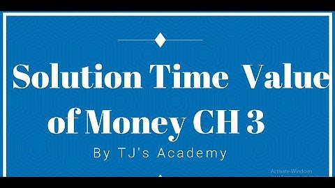 Solution of time value of money chapter 3 Financial management by James Van Horne