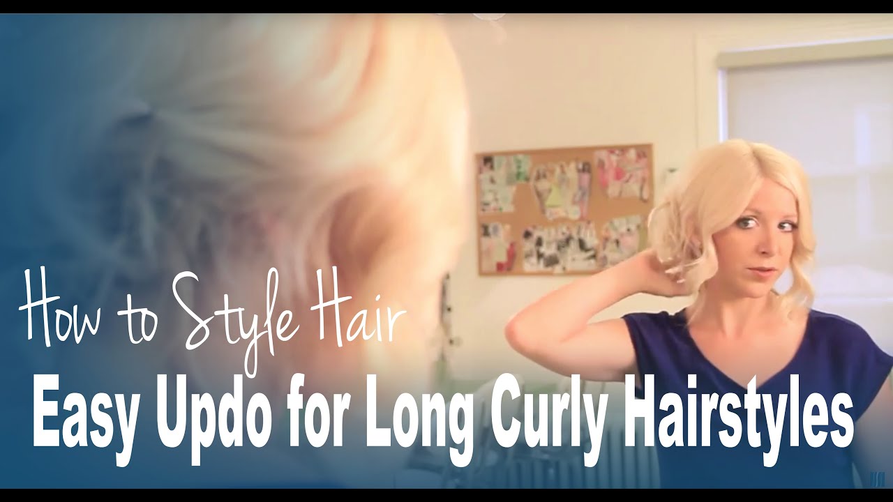 Fun Loose Easy Updo for Long Curly Hairstyles from Metro Beauty Academy ...