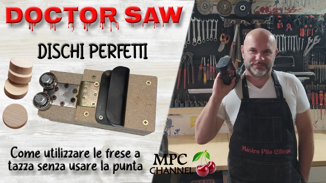 Geniale! Dischi in legno perfetti con le frese a tazza ma senza il foro.