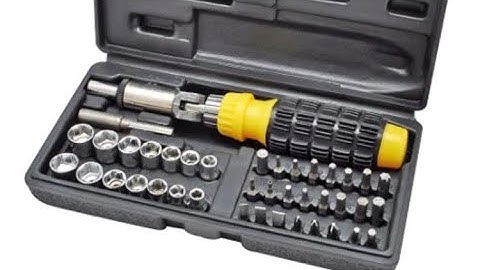 41 Pieces Tool Kit Ratchet Screwdriver Spanner Socket Set hand tools Combination Bit Set Tool Kit