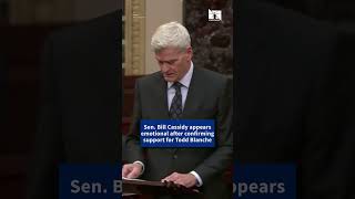 Sen. Bill Cassidy appears emotional after confirming support for Todd Blanche
Sen. Bill Cassidy appears emotional after confirming support for Todd Blanche Sen. Bill Cassidy appears emotional after confirming support for Todd Blanche