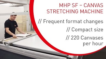 MHP Canvas Stretching Machine - up to 220 canvas/hour - MHP SF [Demo Video]
