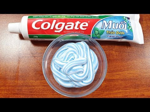 DIY Colgate Salt Slime 1 Ingredient