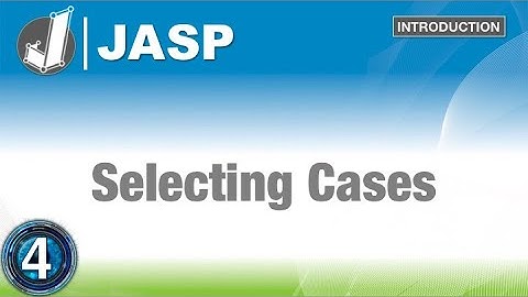 Selecting Cases with Filters and Split a File: Discover Statistics with JASP for Beginners (4 of 6)
