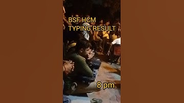 BSF HCM typing Test#bsfhcm2022#headconstable #successmotivation