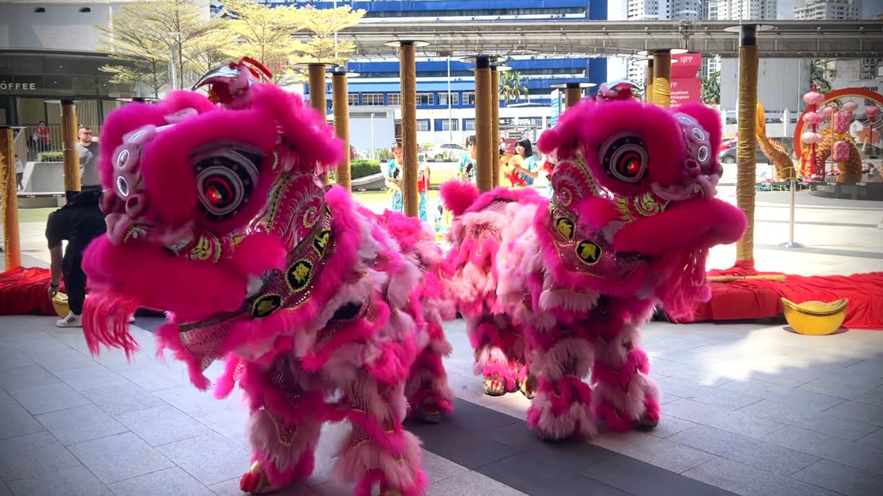 CNY 2024 Acrobatic Lion Dance 🦁 by Xuan Long 玄龍 @ Lalaport
