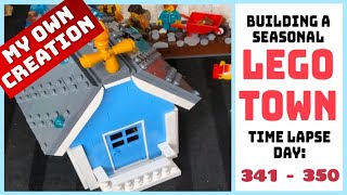 Building a Seasonal Lego Town: Day 341-350. Time Lapse Compilation.