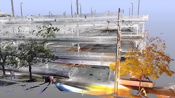 Fly-through of a 3D laser scan of Garage 40