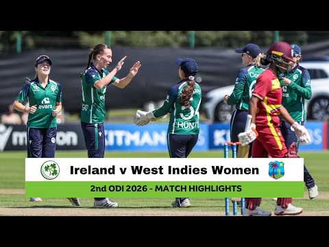 Ireland Women v West Indies Women 2nd ODI, 2026 | Match Highlights