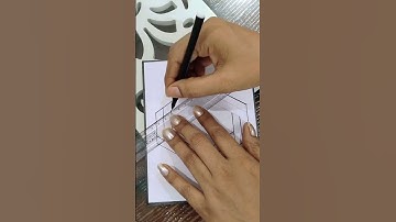 How to draw Hexagon optical illusion #Hexagon # optical #illusion #easy #lines #short video #shorts