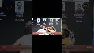 India vs Turkey World arm wrestling championship India won this bout