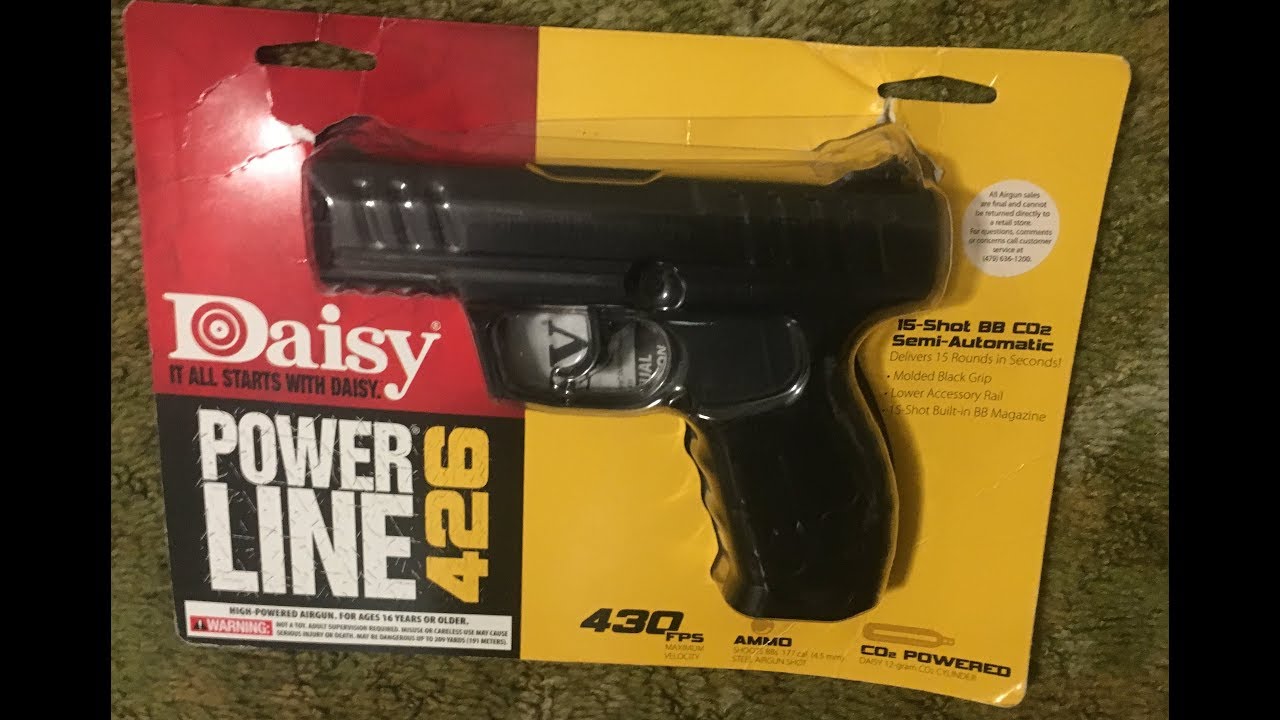 unboxing Daisy Powerline 426 Air Pistol BB 15 shot 430fps walmart