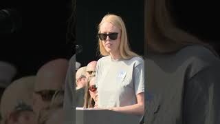 Ashley Eyer, Widow of fallen CMPD officer, shares message of hope during Tunnel to Towers climb