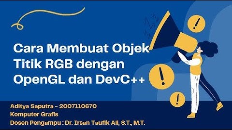 Tutorial Membuat Titik dengan OpenGl di Dev-C++
