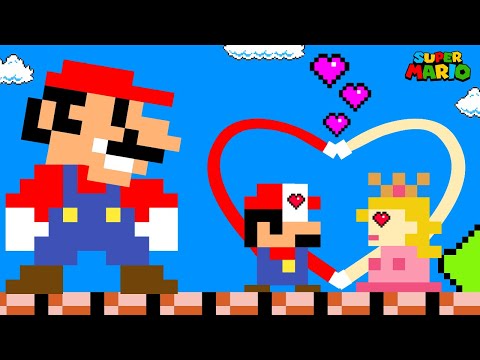 Mario and Tiny Mario vs Bowser save Peach in Maze Mayhem | Game Animation