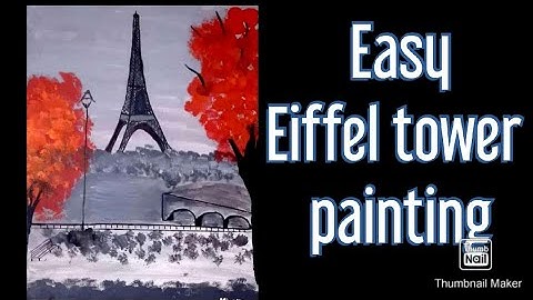 Paris Eiffel Tower painting | Step by Step | Easy drawing skills