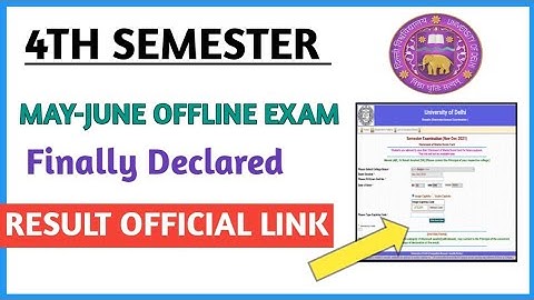 Sol 4th Semester May-June Examination Result Declared 2022 I How to check result 4th sem #dusol #sol