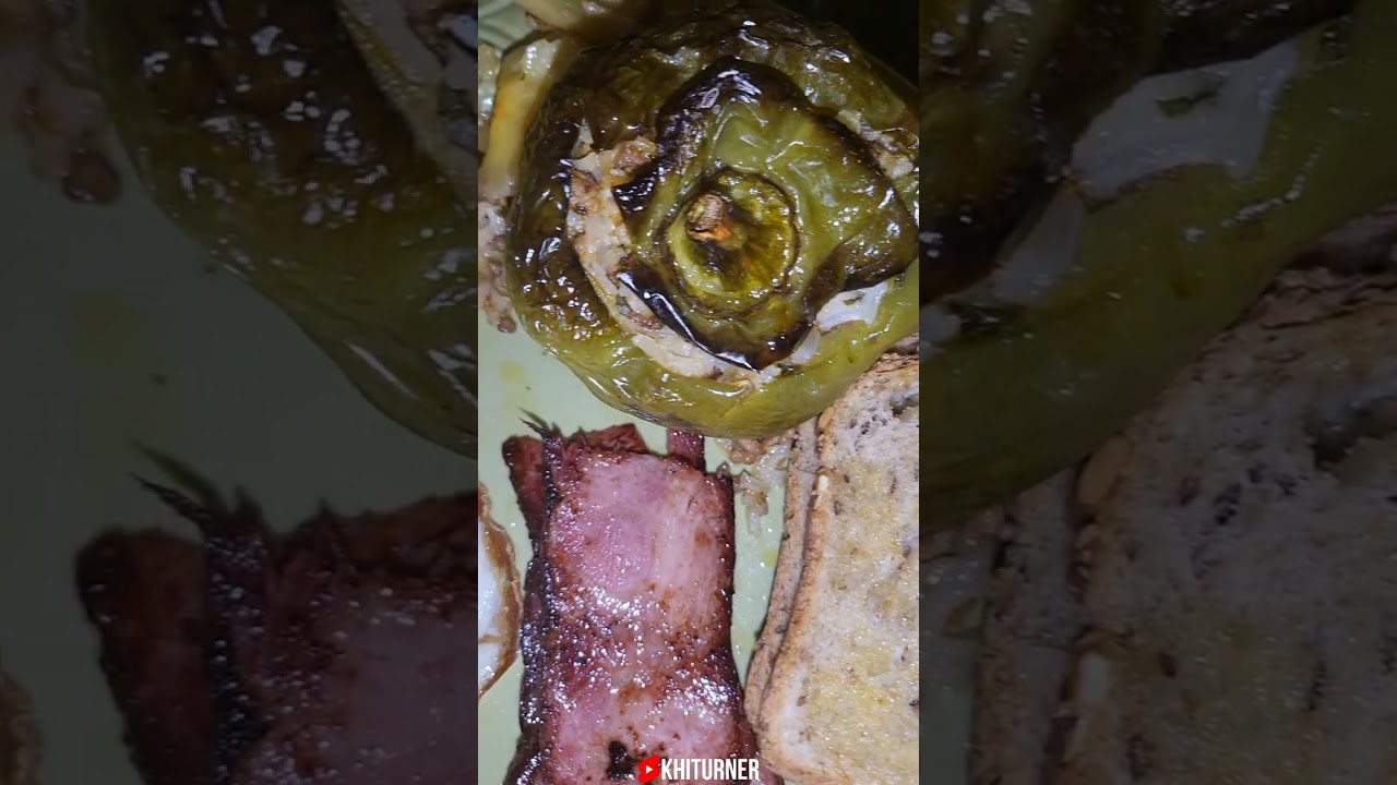 Chéf Dinner IV: Greek Green Stuffed Pepper (Γεμιστά) & Potatoes w/ Eggs & Bacon