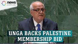 UN General Assembly backs Palestinian bid for membership