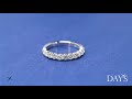 De beers forevermark petite diamond wedding band in 18kt white gold 34ct tw