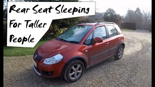 Sleeping on the Rear Seat of a Car | For Taller People