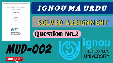 IGNOU MUD-002 Que.no.2 solved assignment 2022-23 session