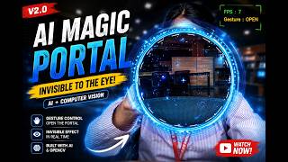 🚀AI Magic Invisibility Portal Using Python 🔥| OpenCV + MediaPipe + Computer Vision
