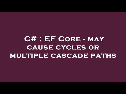 C# : EF Core - may cause cycles or multiple cascade paths