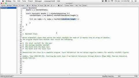 7.1. (Part 1) Rainfall Class - Java