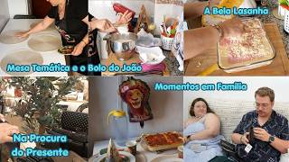 VLOG|| JANTAR  DE ANIVERSARIO DO JOÃO|| FIZ O BOLO + MESA TEMÁTICA|| ELE ADOROU
