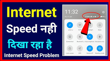 Internet Speed Show Nahi Ho Raha Hai !! Internet Speed Not Showing In Notification Bar