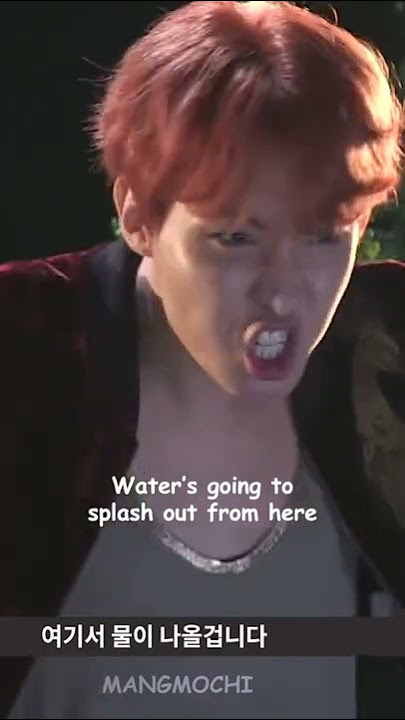 Hobi getting scared of water jet during shooting of Blood, Sweat and Tears #shorts #btsshorts