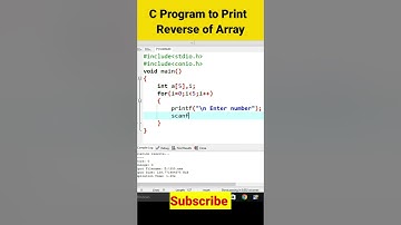 C Program to Print Reverse of Array #shorts #youtubeshorts #clanguage #viralshorts