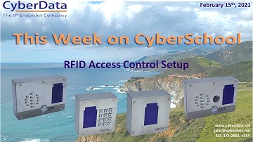 CyberSchool - RFID Access Control Setup