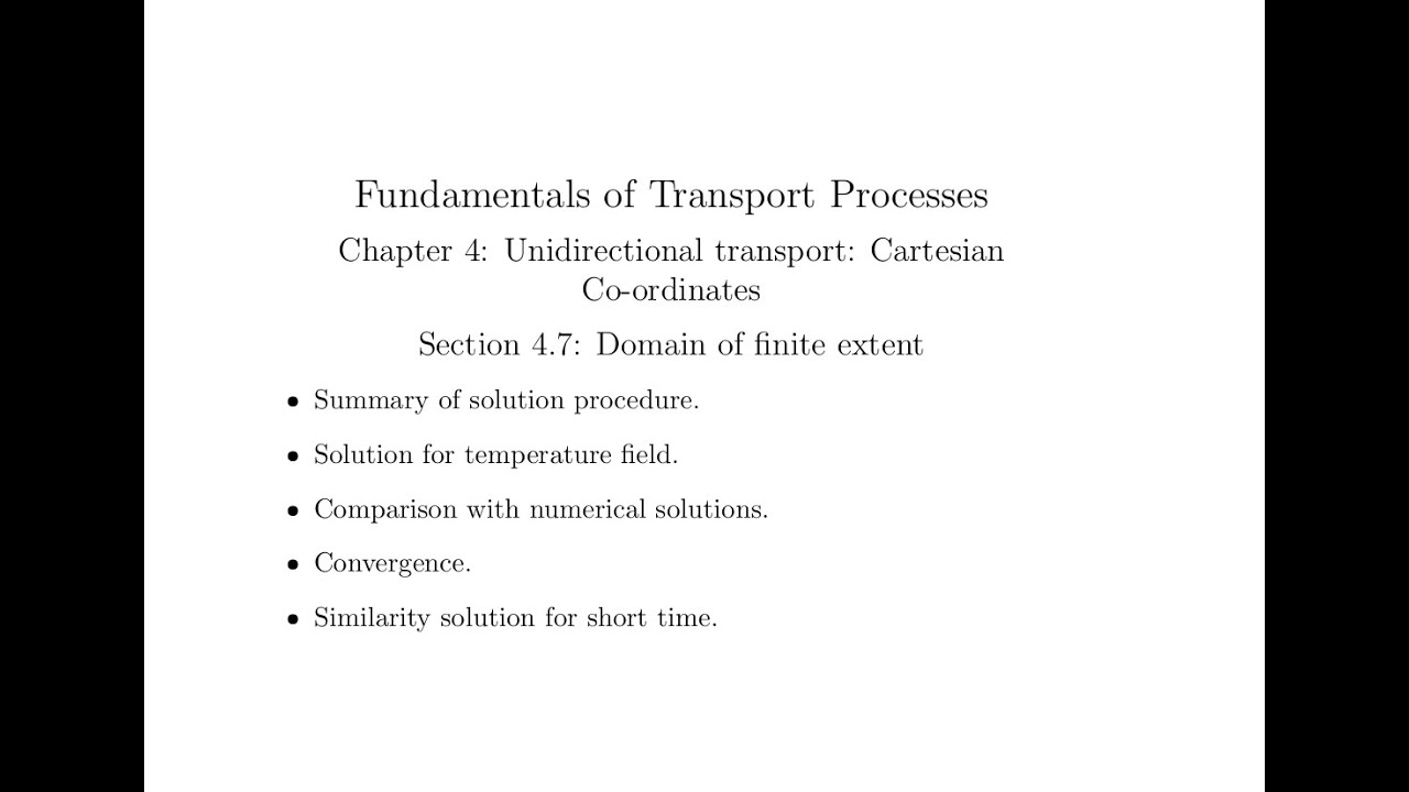 Chapter 4 Section 4.7 Part 4: Unidirectional Transport Cartesian co ...