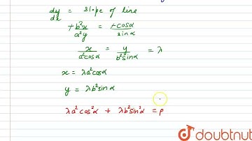 If the straight line xcosalpha+ysinalpha=p\ntouches the curve (x^2)/(a^2)+(y^2)/(b^2)=1\n, then ...