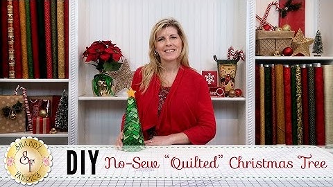 No-Sew "Quilted" Christmas Tree | a Shabby Fabrics DIY Craft Tutorial