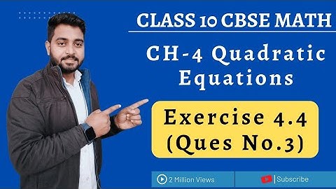 Class10 Math Ch-4 Ex-4.4 Ques no.3 NCERT||कक्षा 10 गणित द्विघात समीकरण प्रश्‍नावली 4.4 #ltstclasses