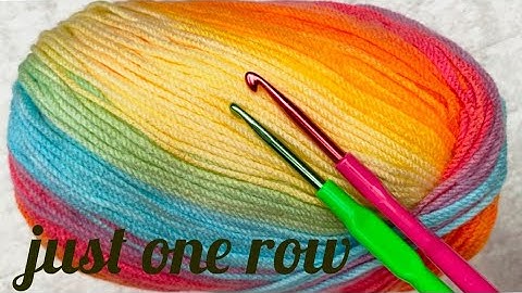 Only One Row And How Incredibly Beautiful This Stitch is 💥! Everyone will get Addict! Crochet
