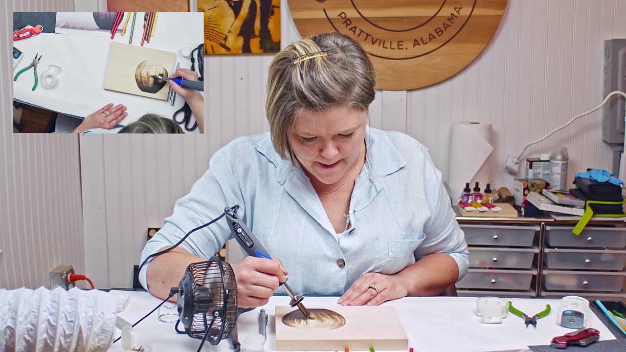 How To Add Color To Pyrography Art.