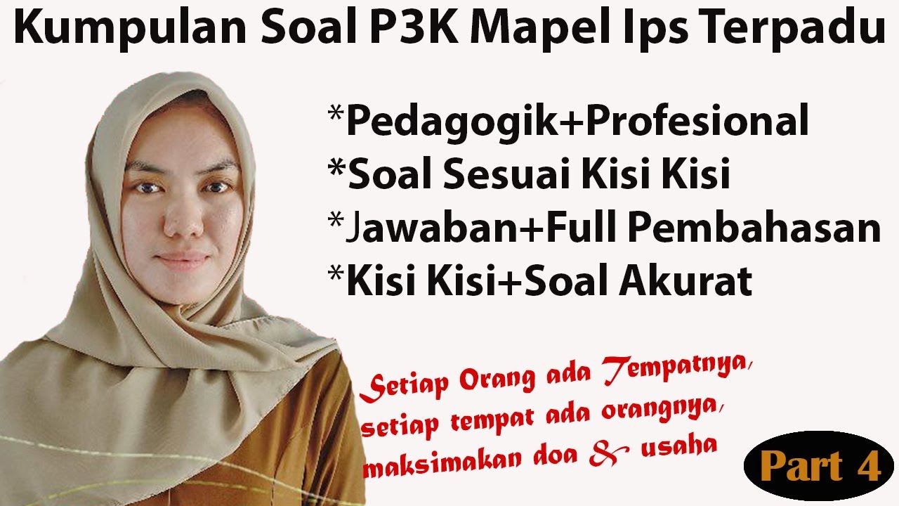 Kumpulan Soal P3K Guru IPS Terpadu | Kompetensi Teknis Guru | Full Pembahasan Part 4