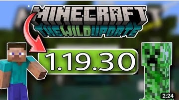 Minecraft Pe 1.19.30 Official Version Released | Minecraft 1.19.30 Crash Problem Fixed