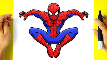 How to DRAW SPIDER-MAN Classic Suit - Original Version