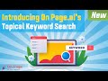 Identify The Google Category For Your Keyword With Topical Keyword Search By On-Page.ai