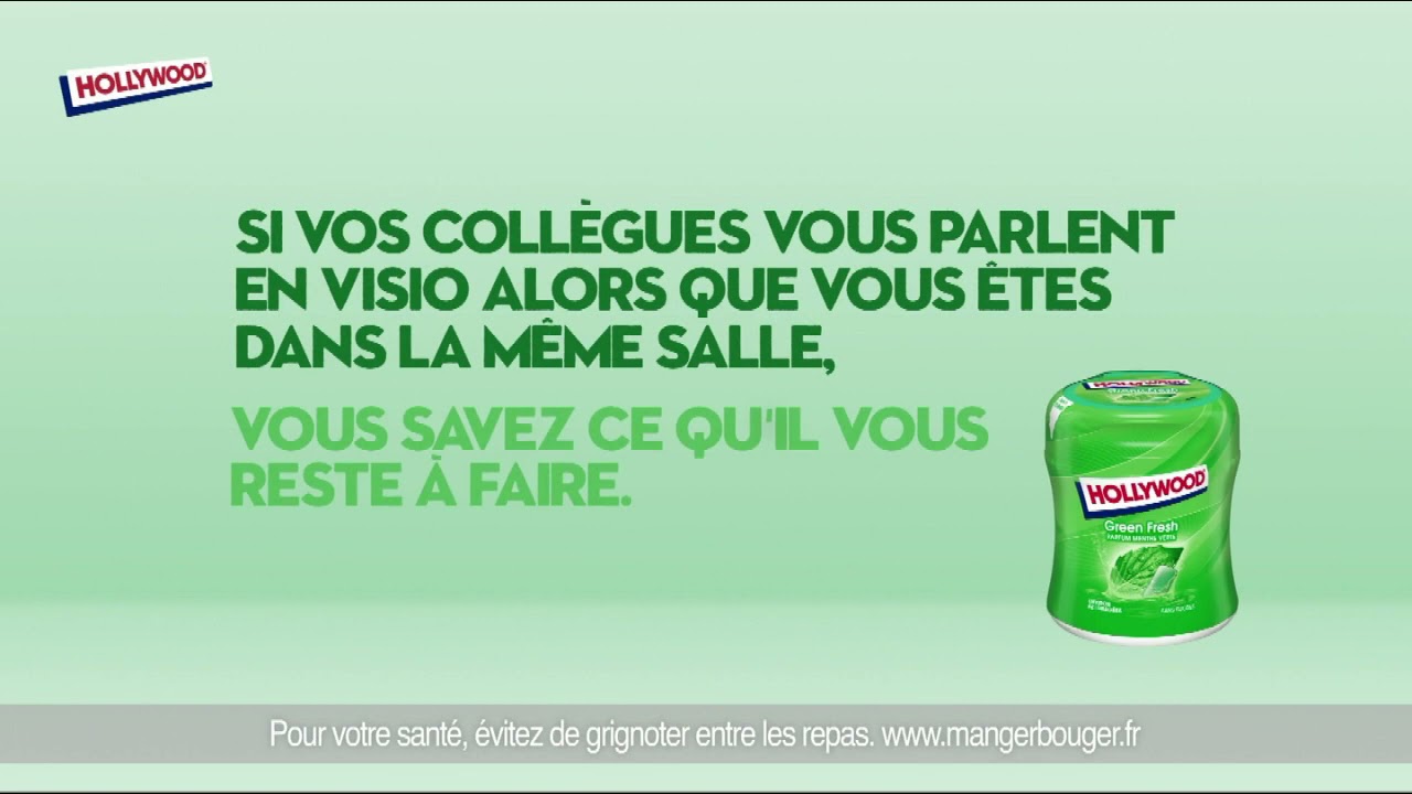 Musique pub Hollywood Green Fresh – visio dans la même salle "fraicheur de vivre" Pub 8s juillet 2021