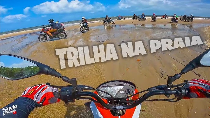 TRILHA DE MOTO NA PRAIA  DT 200R NERVOSA NAS DUNAS DE AREIA